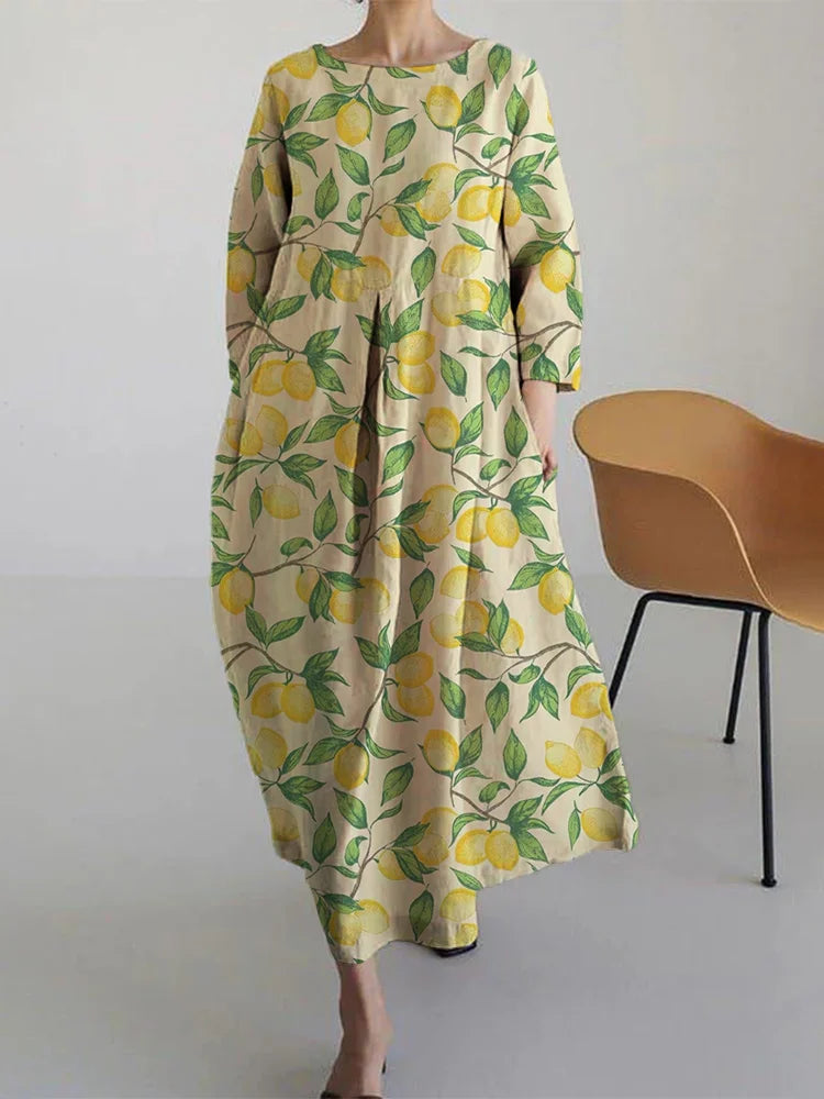 Aurora – Abito Midi Floreale Estivo Donna Stile Mediterraneo