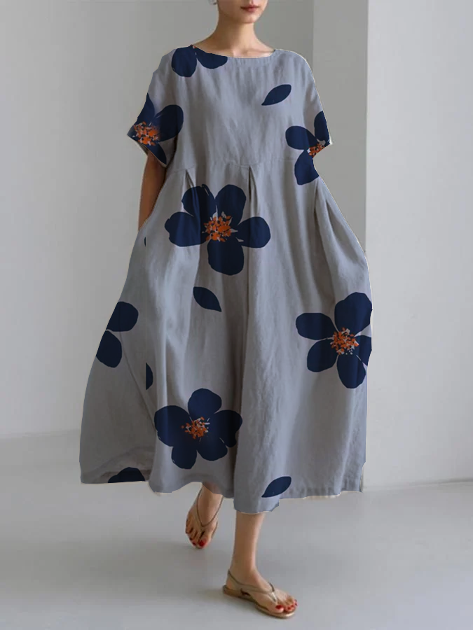 Raffaella – Abito Lungo Floreale Donna con Stile Chic e Comfort Rilassato