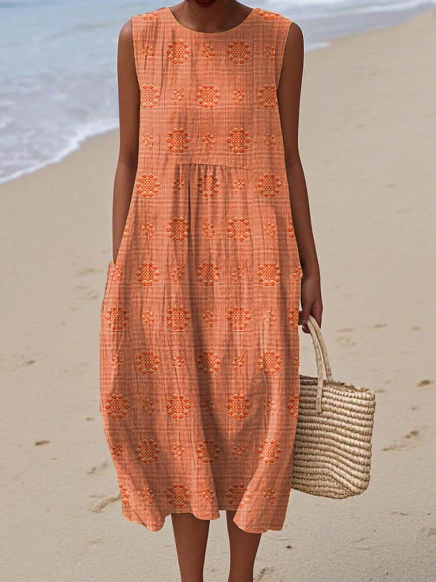 Abito in Cotone con Tasche