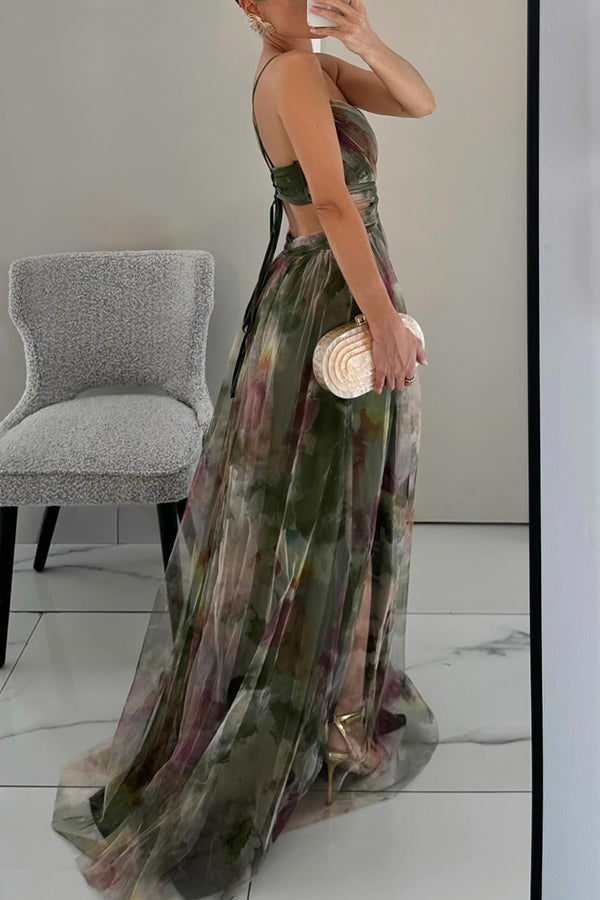 Giselle | Incantevole maxi abito con stampa floreale
