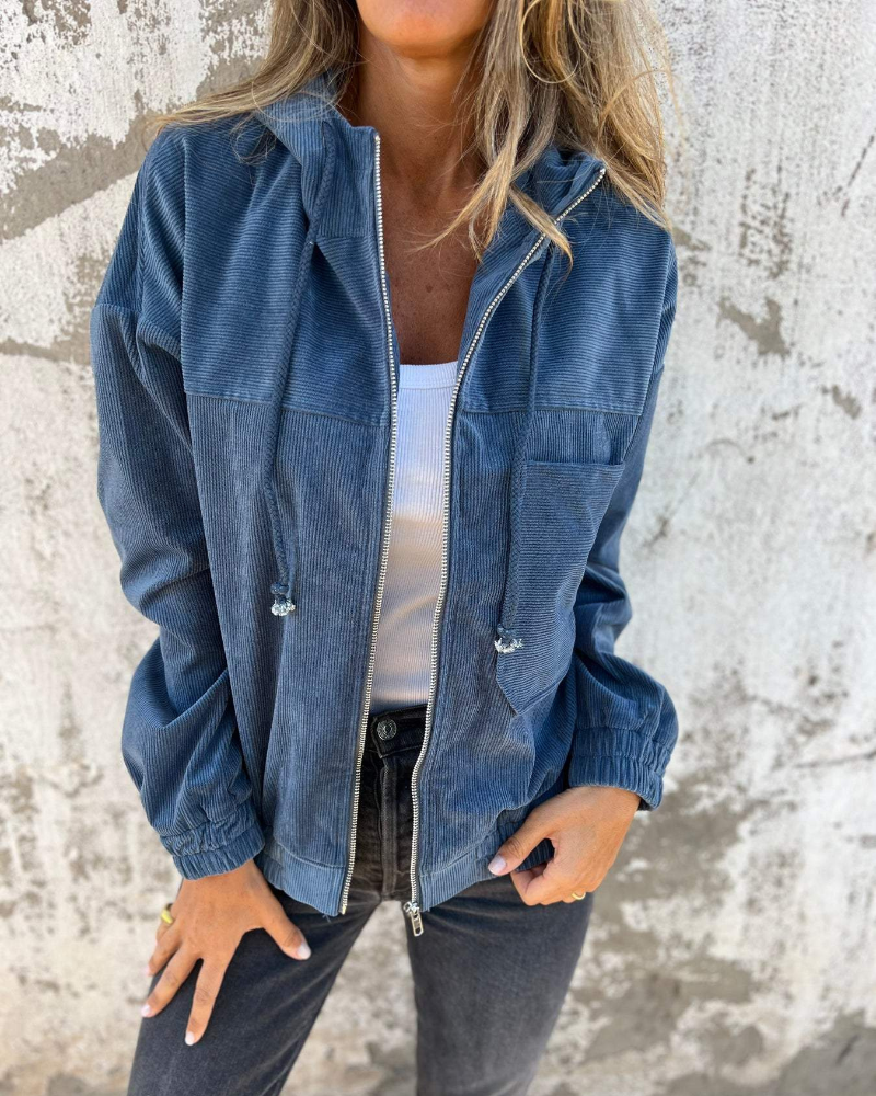 Giacca in velluto con zip