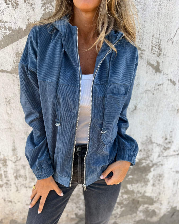 Giacca in velluto con zip