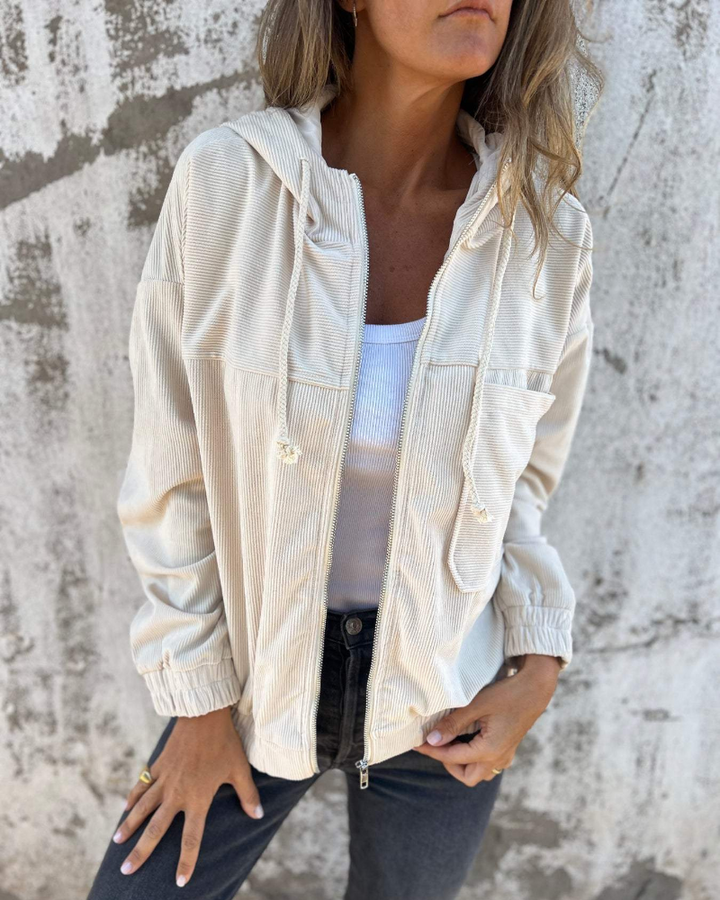 Giacca in velluto con zip