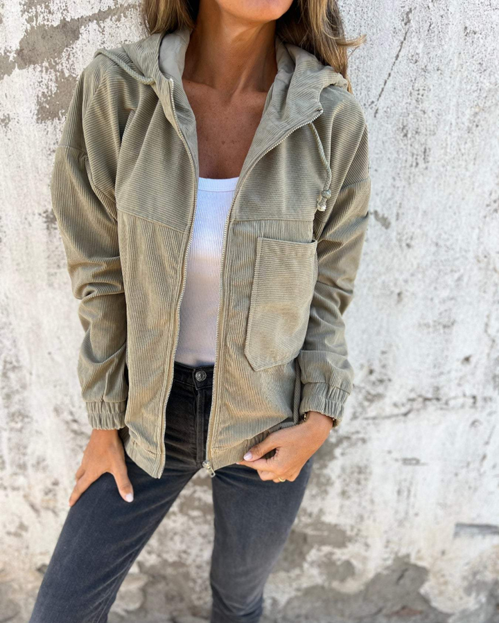 Giacca in velluto con zip