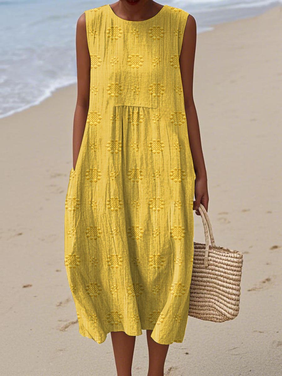Abito in Cotone con Tasche