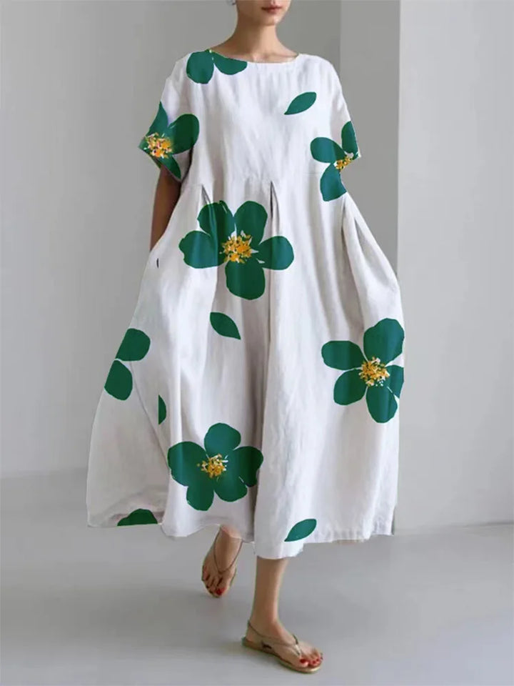 Caterina – Abito Lungo Estivo Donna con Stampa Floreale Vivace
