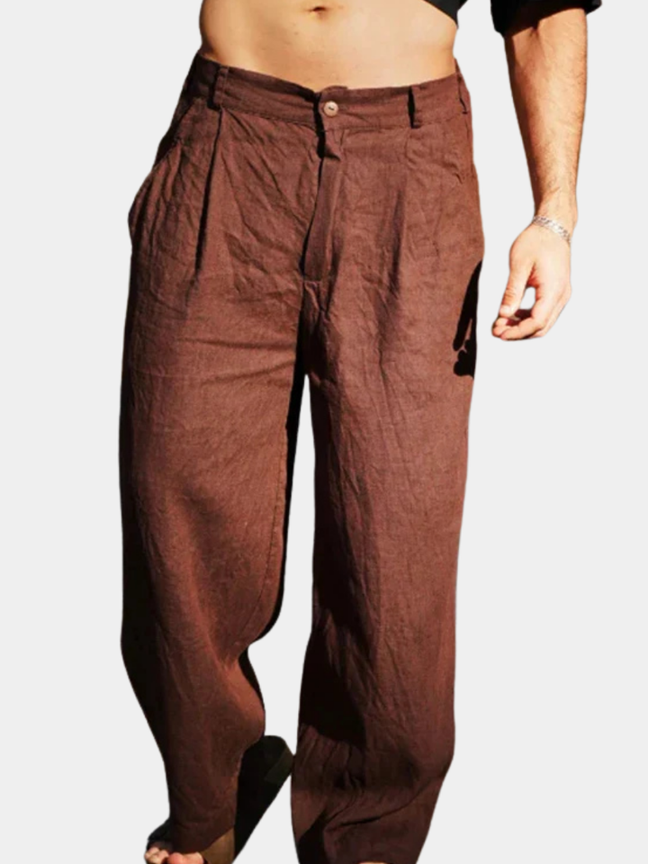Dario | Pantaloni larghi in lino