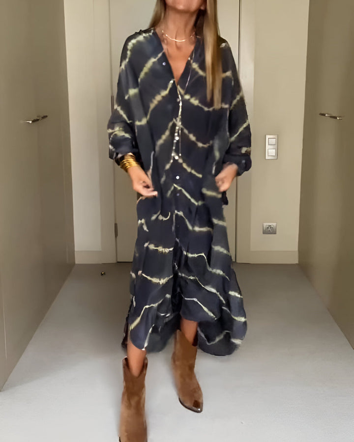 Julia | Abito maxi boho a righe