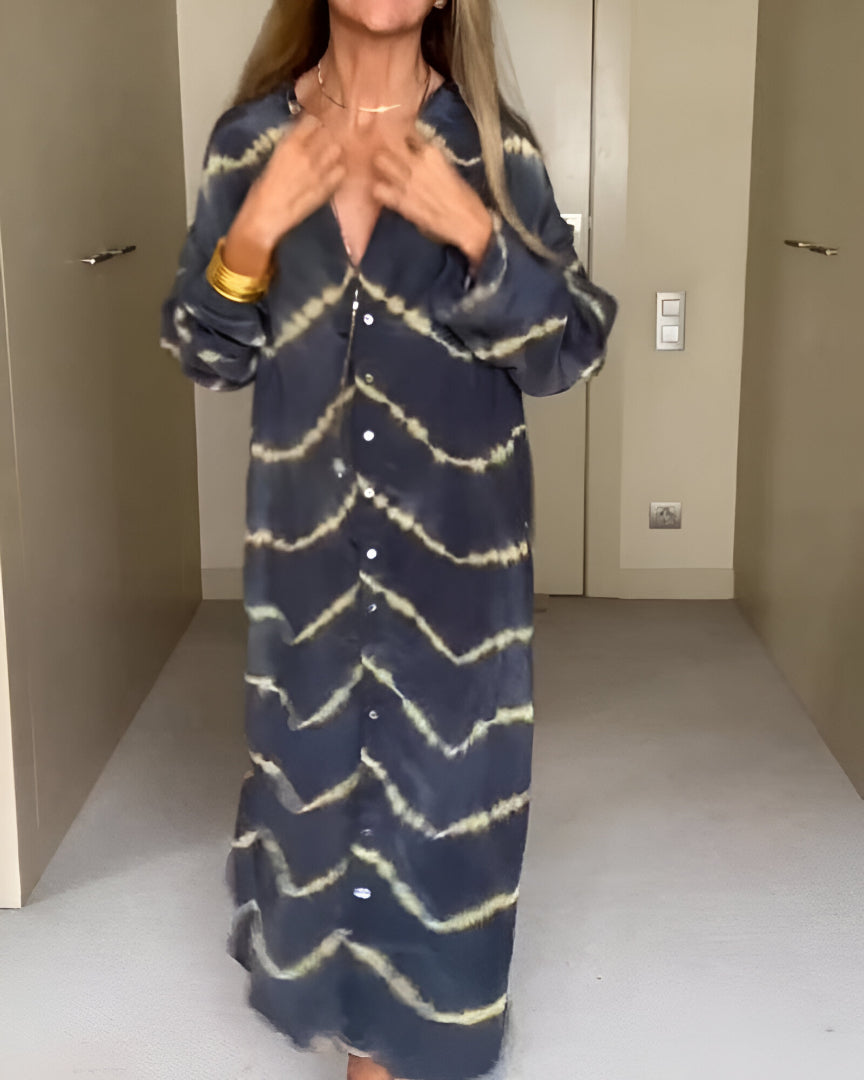 Julia | Abito maxi boho a righe