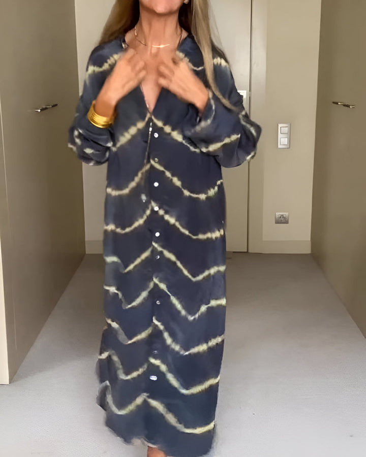 Julia | Abito maxi boho a righe