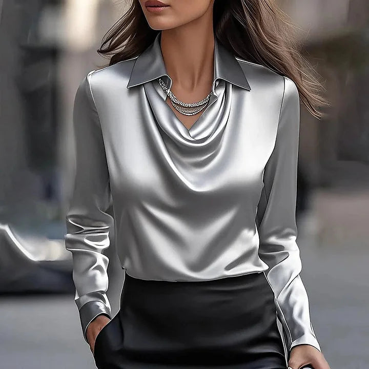 Blusa elegante Carmina in raso