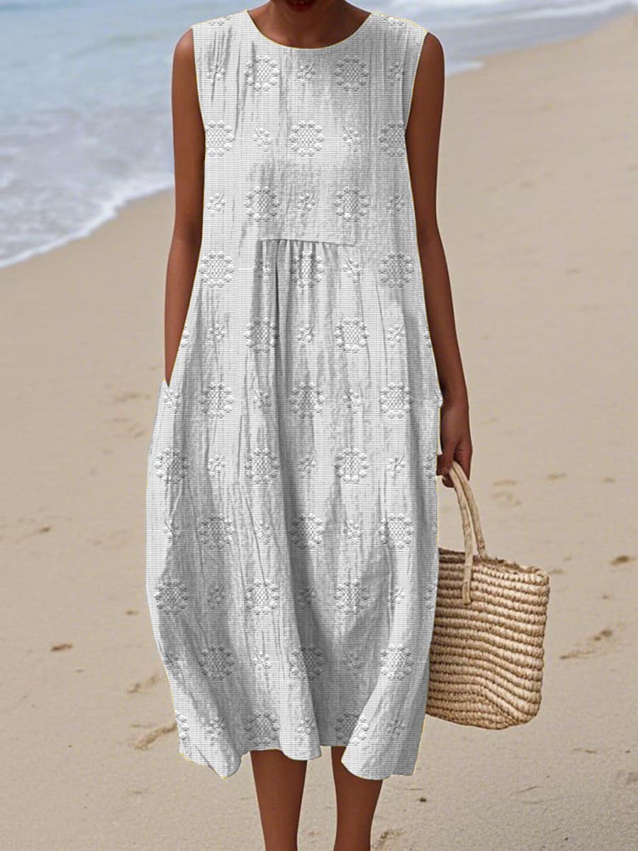 Abito in Cotone con Tasche