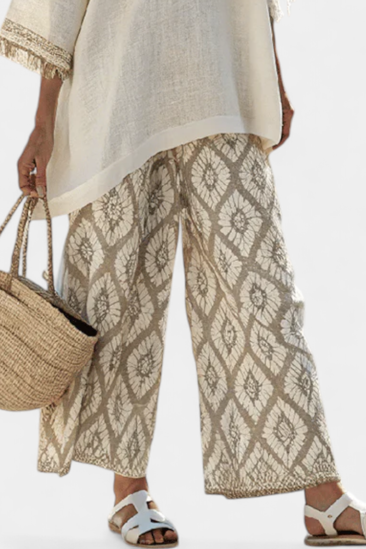 DAISY | Completo Boho Chic con Camicia Larga e Pantaloni Stampati