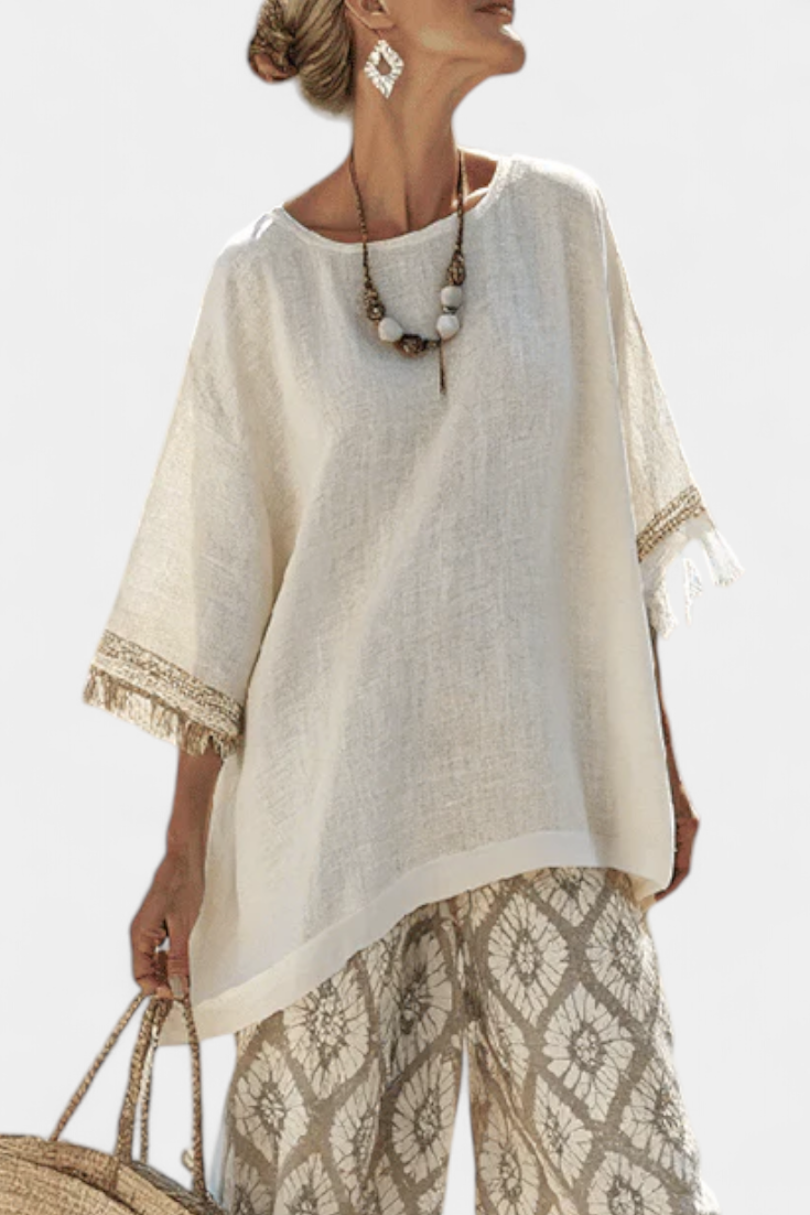 DAISY | Completo Boho Chic con Camicia Larga e Pantaloni Stampati