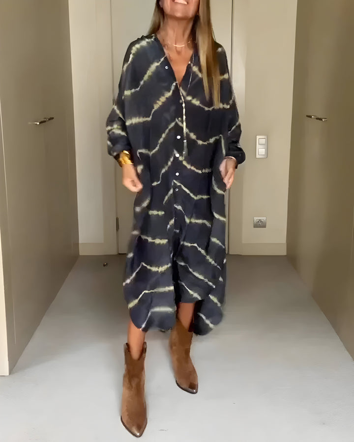 Julia | Abito maxi boho a righe