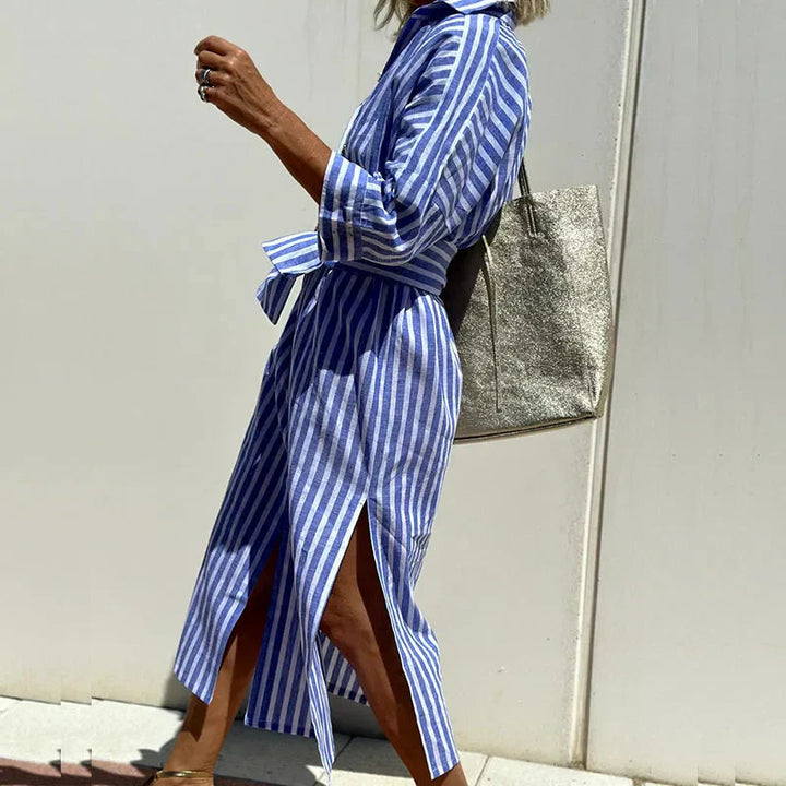 Abito camicia a righe