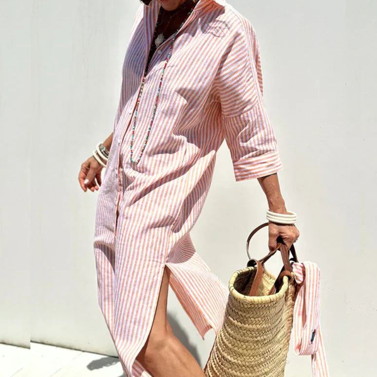 Abito camicia a righe