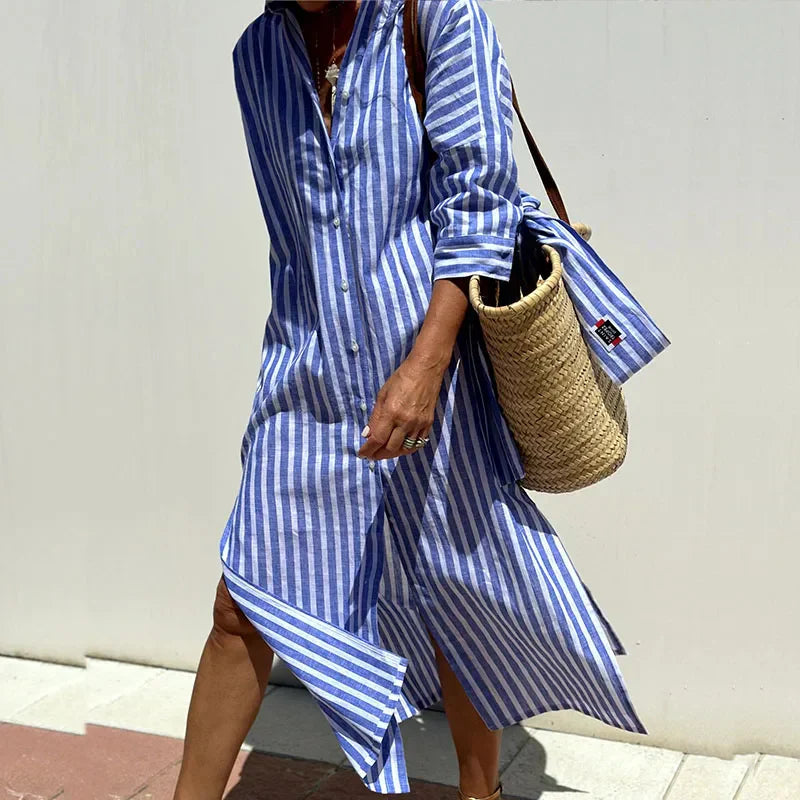 Abito camicia a righe