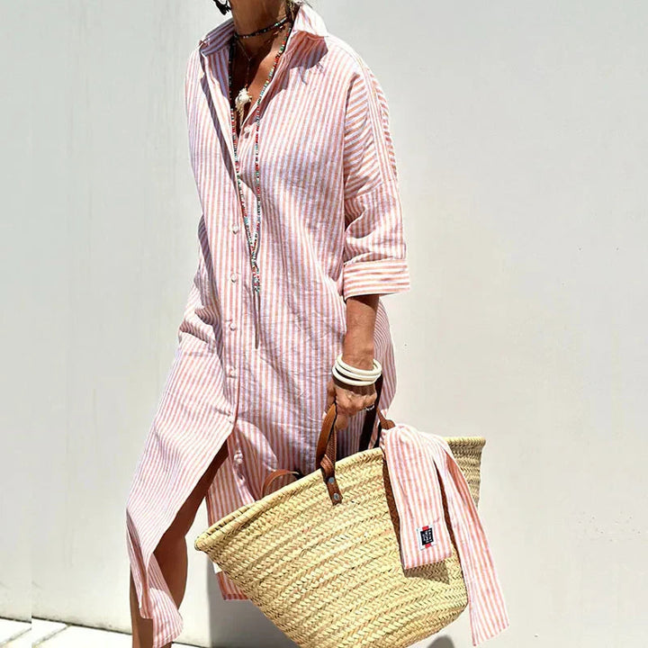 Abito camicia a righe