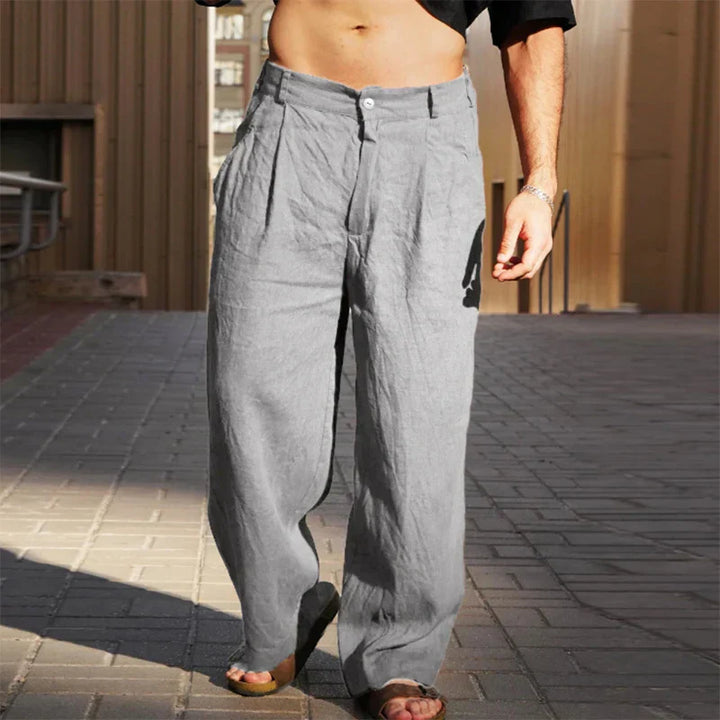 Dario | Pantaloni larghi in lino