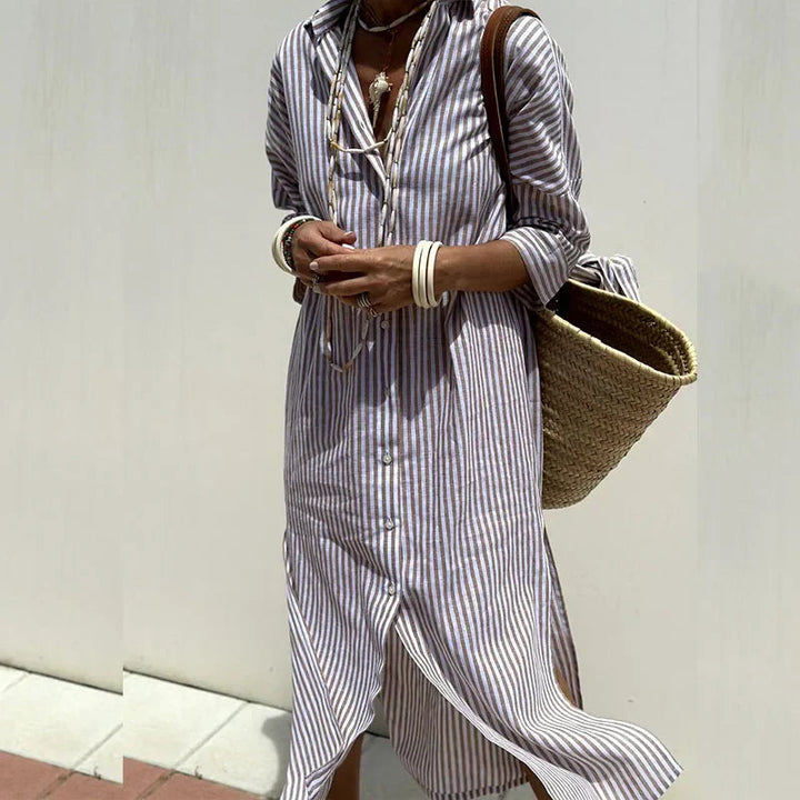 Abito camicia a righe